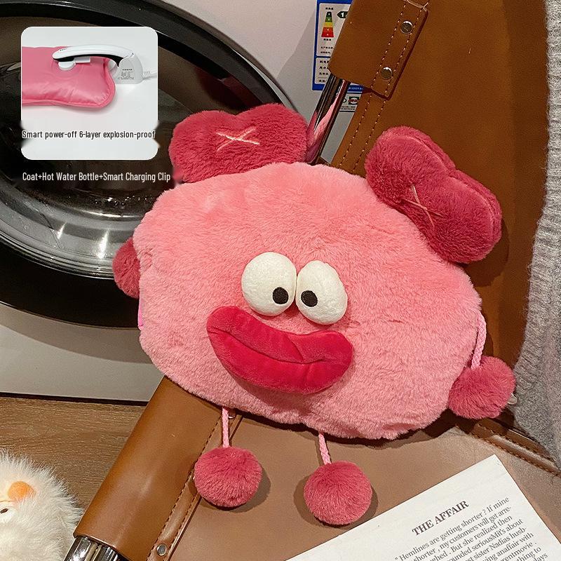 Rechargeable Plush Hot Water Bottle - Explosion-Proof Hand Warmer, 2024 Style Electric Bed Warmer.