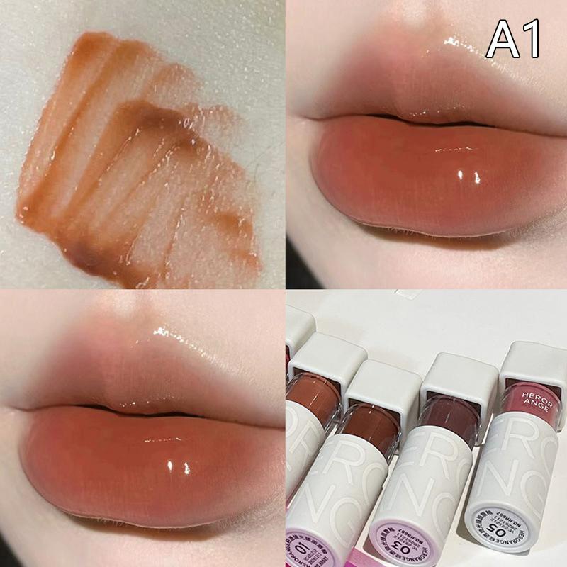 Herorange Mirror Lip Gloss Water Glossy Lip Glaze Ultra Pigmented Long-Lasting Non-Stick Liquid Lip Mud Christmas Gift
