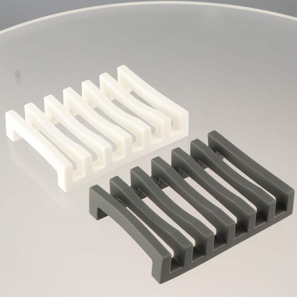 

Non-slip Soap Holder Silicone Soap Box Sponge Tray Bar Soap Dish Kitchen белый