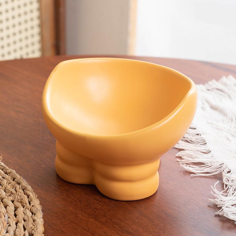 

Cat Rice Bowl Large Diameter Water Bowl Oblique Mouth Bowl Pet Supplies Cat Bowl Ceramic Cat Food Bowl Dog Bowl Food Basin помаранчевий