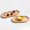 Japanese Tableware Wooden Plate Beech Oval Tray Mini Solid Wood Small Dinner Plate Children's Dinner Plate Wooden Plate
