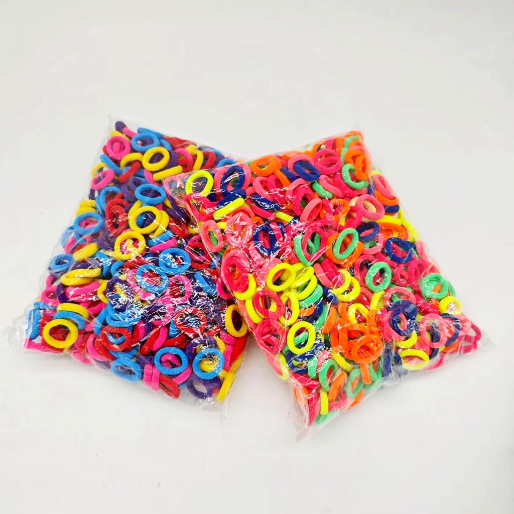 998 Stück Bunte Basis Nylon Elastische Haargummis für Mädchen Pferdeschwanz Halt Scrunchie Gummiband Kinder Mode Haaraccessoires