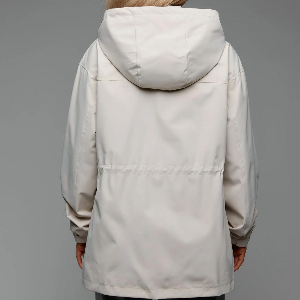 Giacca casual europea e americana da esterno con coulisse in vita, tuta sportiva da trekking, trench, giacca, abbigliamento da donna