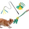 Dog Flirt Poles Toy Flirt Poles Chewing Training Toy for Dog Aggressive Chewer Teeth Clean Exercise Rope Interaction Toy Multicolor