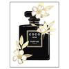 Fashionable Luxury Bottle of Coco Perfume, Canvas, Painting, Scandinavian Flower, Print Poster, Wall Painting, Modern Decoration of the Room