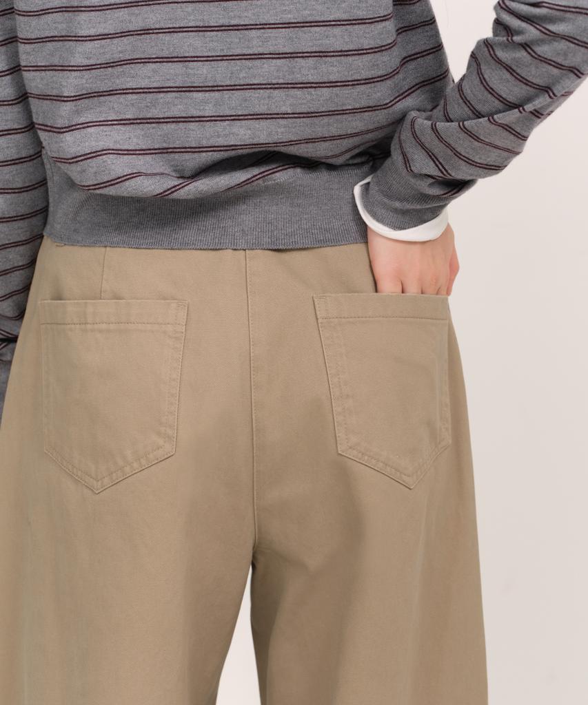 MUSINSA STANDARD WOMAN Women'S Deep Tuck Extra Wide Chino Pants [Beige]
