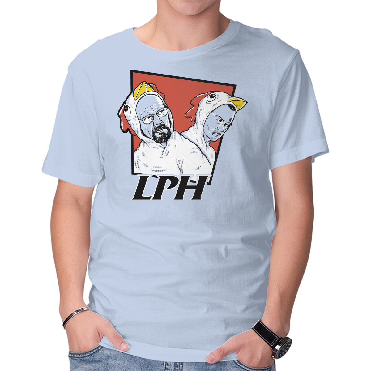 Unisex Crew Neck T-Shirt The Chicken Brothers Graphic Short Sleeve Casual Tee XS