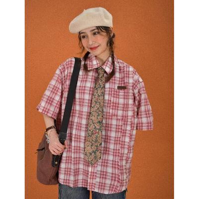 Summer New Casual Five Quarter Sleeved Shirt Oversized Loose Couple Five Quarter Sleeved Short Sleeved Shirt For Men And Women