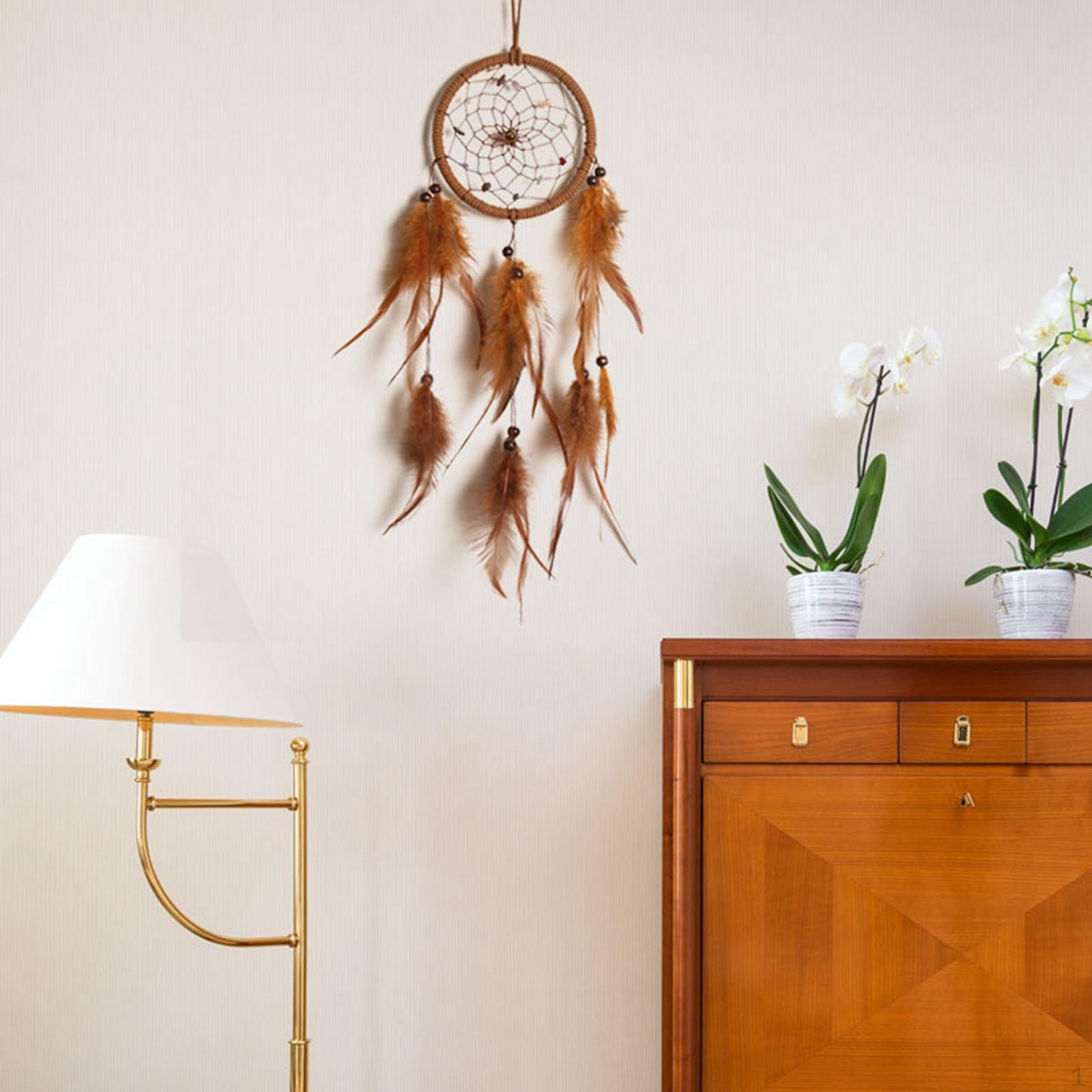 

Dream Catcher with Feather Wall Hanging Hand Made Woven Net Pendant for Home Gifts