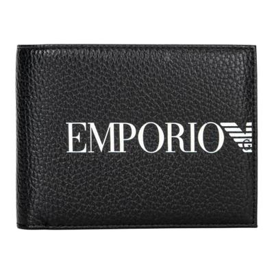 Emporio Armani Simpel Logo Afslappet Bærbar Læder Pung Mænds pung Sort EM003591-AF19355-UC001