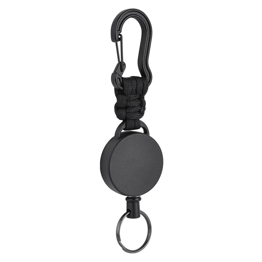 Retractable Rope Carabiner Keychain Telescopic Paracord Braided Keychain Backpack Buckle Outdoor Carabiner Hook Durable