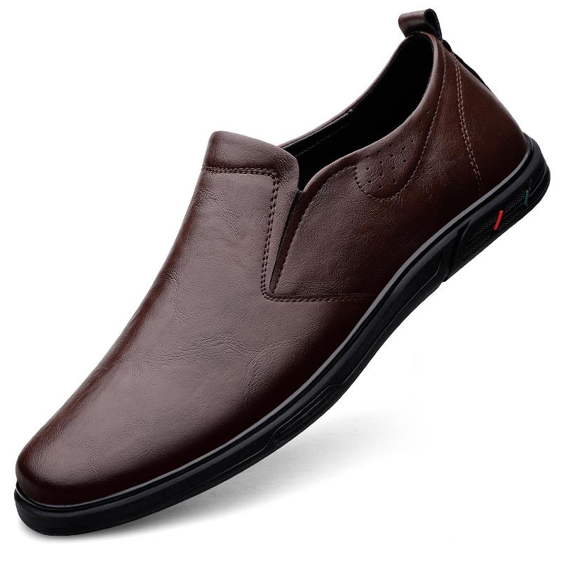 Genuine Leather Men Shoes Casual Slip On Formal Loafers Men Moccasins Italian Black Male Driving Shoes