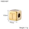 CARLIDANA Stainless Steel Square Charms A-Z Letter Loose Spacer Beads Pendant DIY Bracelet Necklace Jewelry Making Accessories