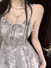 French Tie-Dye Camisole Dress & Strappy Sun Protection Jacket: Cool, Ethereal & Versatile.