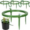 Nursery Watering Rings with Tube Joint and 3 Support Stakes, 5 Inch Soil Irrigation Tool for Pots, Containers, and Garden Use