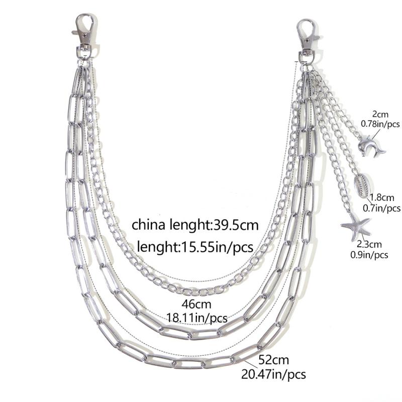 Metallic Punk-Pop Pants Chain Accessory; Hip Hop Style Denim Chain For Men and Women Present