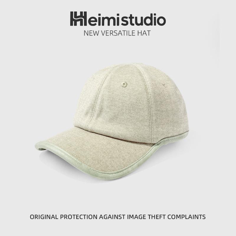 25 Early autumn new woolen cap women's warm face small couple sunshade baseball cap