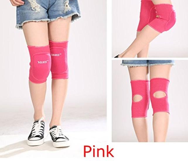 Insel Welpen Knieschutz Set und Weiche Ausführung für Sport und Tanz Kinder (Links rechts) - (Rosa, Mittel)