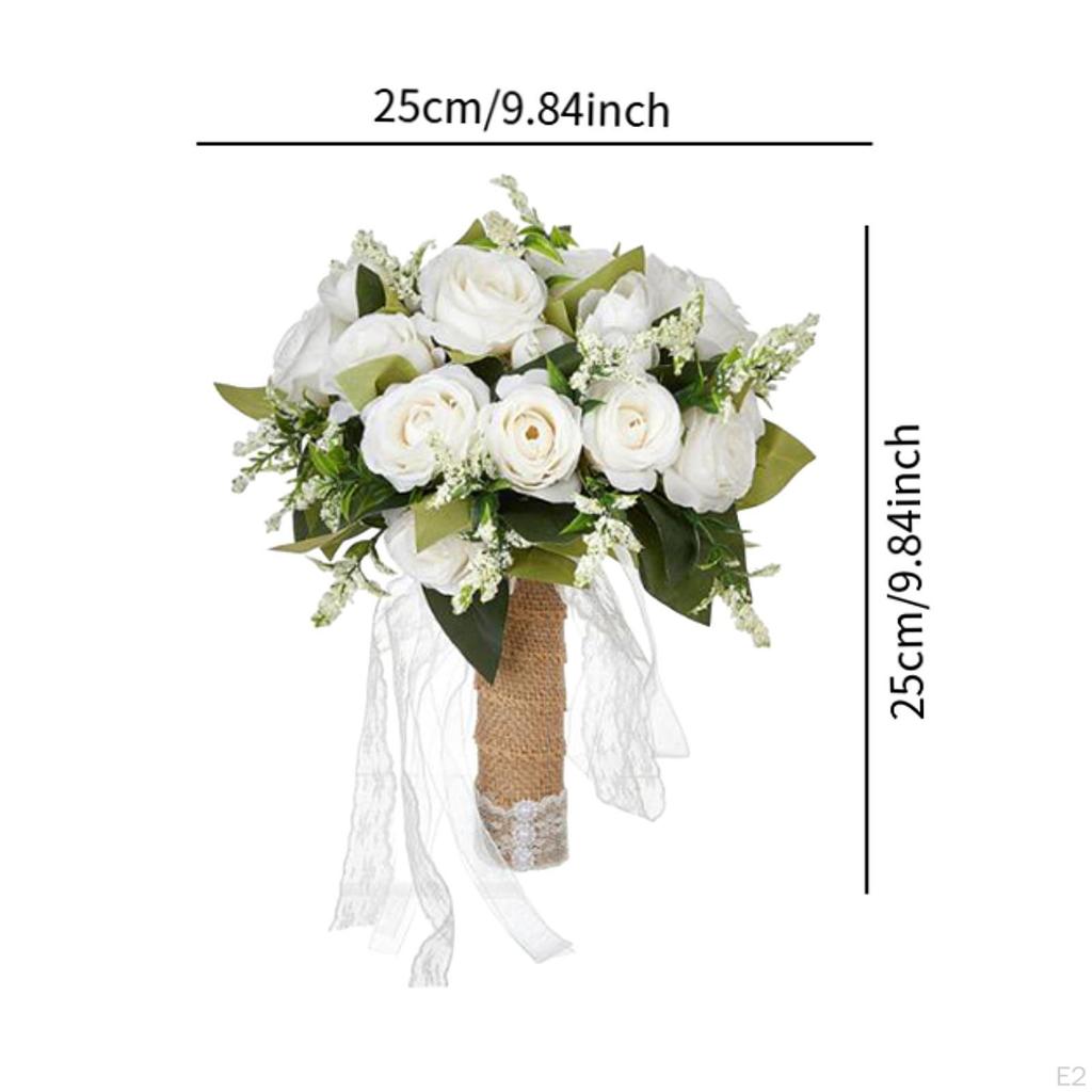 Wedding Bouquet for Bride Artificial Rose Flowers Centerpiece Romantic Ceremony Flower Arrangement