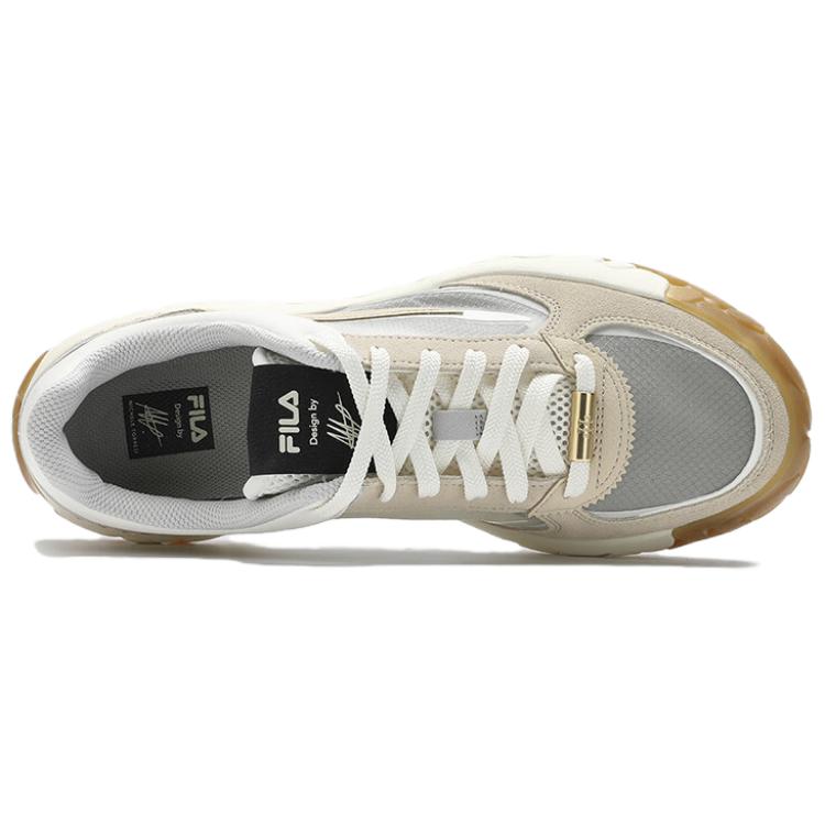 New FILA Gara Height Increasing Low top Casual Running Shoes Men's White Yellow F12M433201FSC