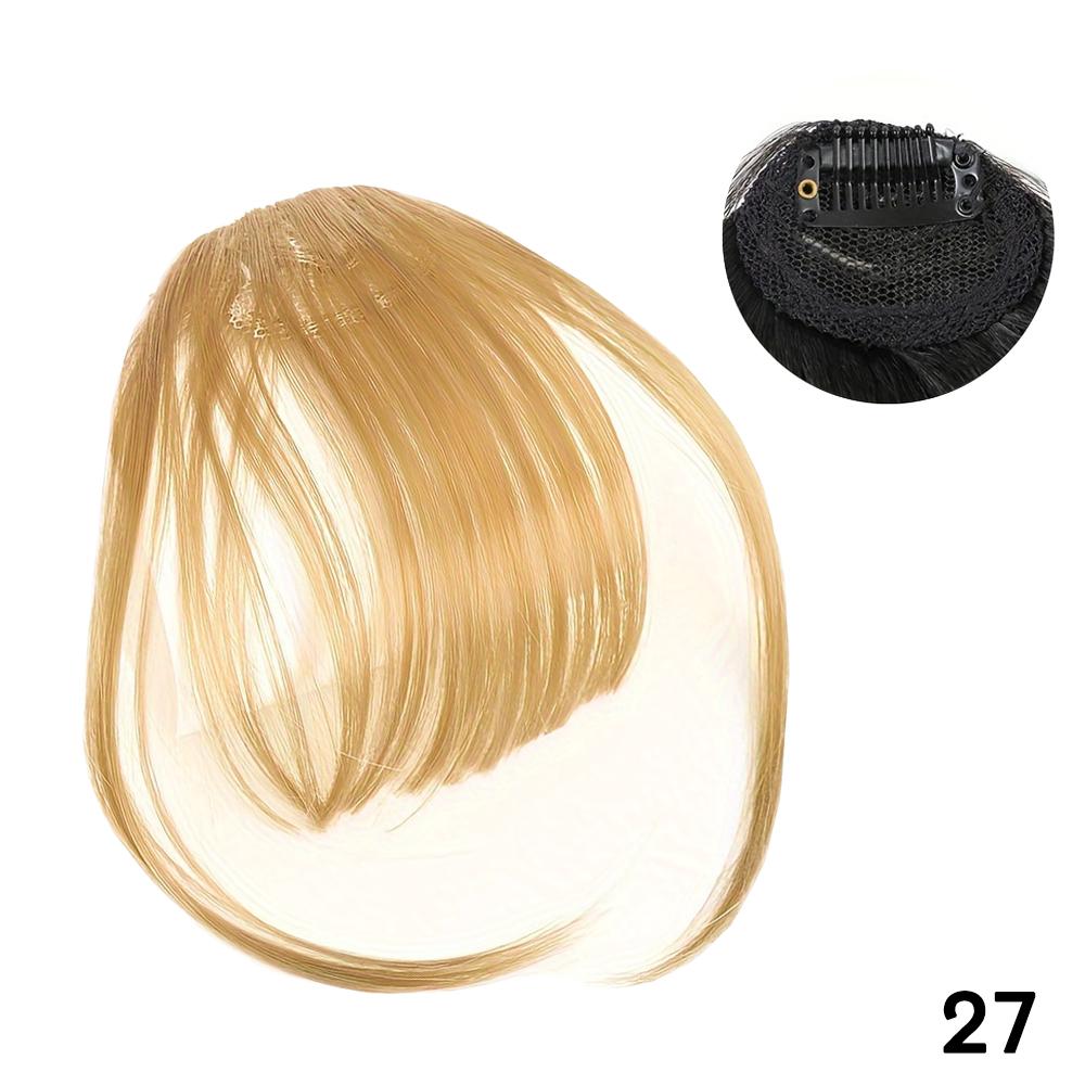 MISSQUEEN Synthetic Hair One Piece Straight Clip In Hair Extensions Flat Air Fringe Front Bangs With Costume Hair Bangs Hair Accessories