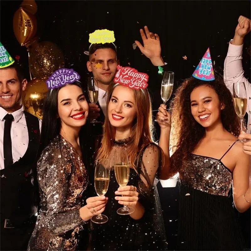 2026 Festival Headband & Paper Hat - Light Weight New Year Headpiece Party Hat, For Indoor & Outdoor Festival Celebration