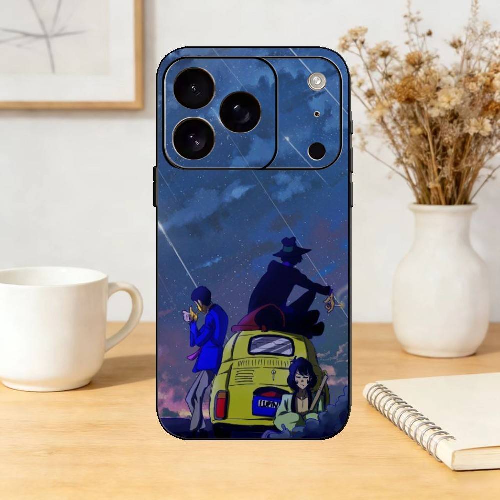 Classic Anime L-Lupin The Third Phone Case Silicone black Soft For IPhone 17,16,15,14,13,12,11,SE,Plus Pro Max