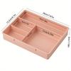 1pc Stackable 4-panel desktop storage box, home drawer storage box, cosmetics storage box, stationery classification storage box