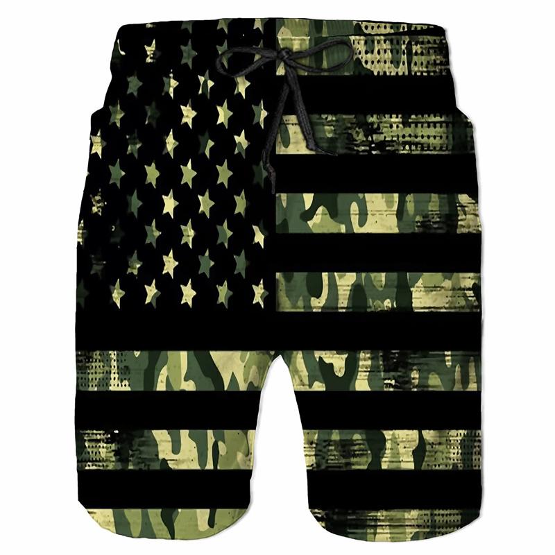 Cool Animal Tiger 3d Printed Shorts For Men Black White Striped Speckle Street Personality Short Pants Summer Loose Board Shorts