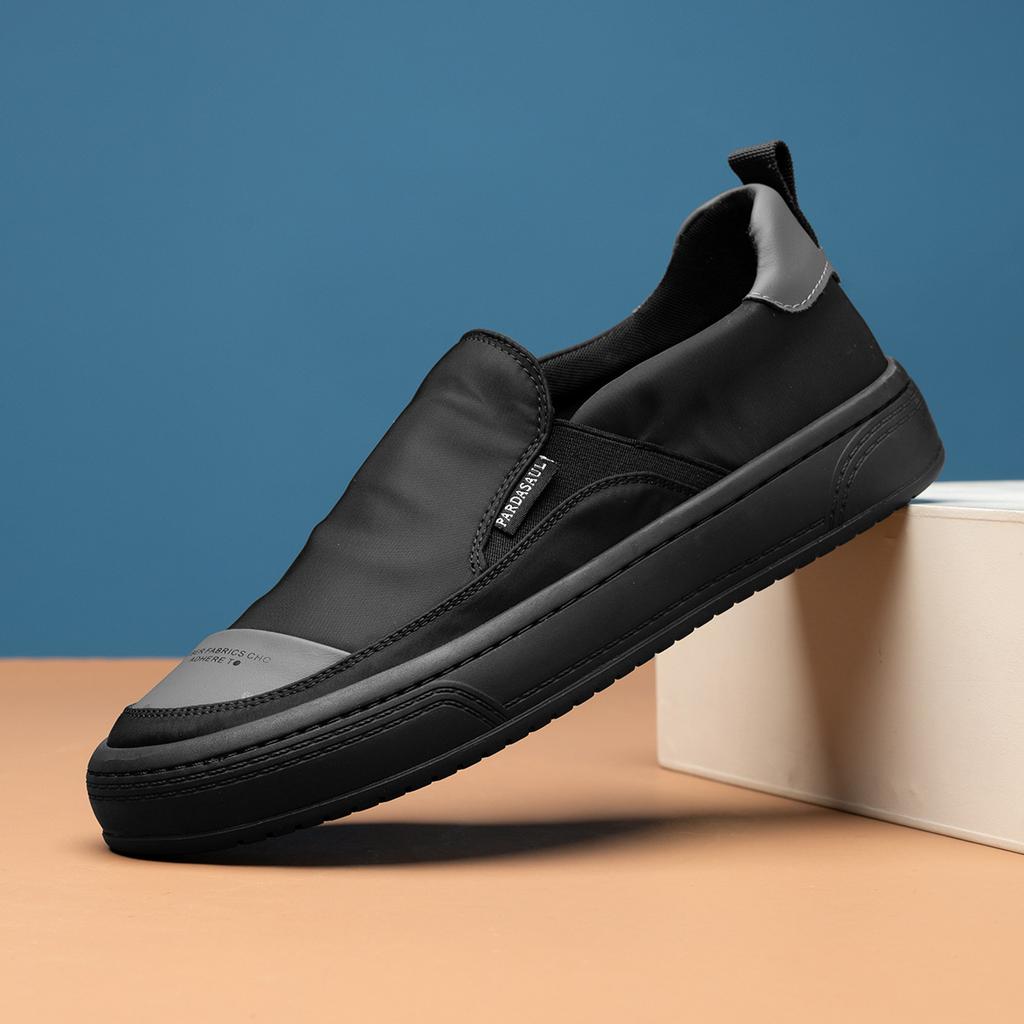 New Cloth Shoes Fashionable Lazy One-pedal Single Shoes Casual Board Shoes Men's Color Matching Breathable Casual Men's Shoes Canvas Shoes