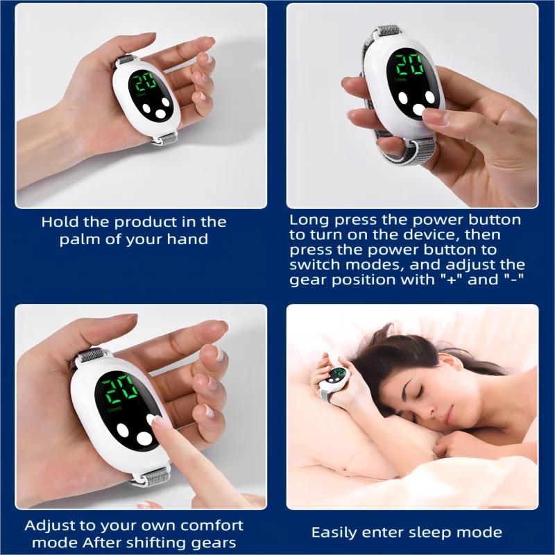 Sleep Aid Machine New Microcurrent Sleep Aid Device EMS Sleep Instrument for Insomnia Stress Anxiety Relief Palm Pulse Massager