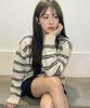 Deuloupisumeon Mellow Stripe Pullover Knit [White]
