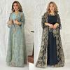 Middle East Saudi Embroidery Robe Dress Two-piece Set Embroidered Dress Two-Piece Set