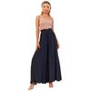 Euro-American Summer Wide-Leg High-Waisted Women's Culottes with Elastic Waistband