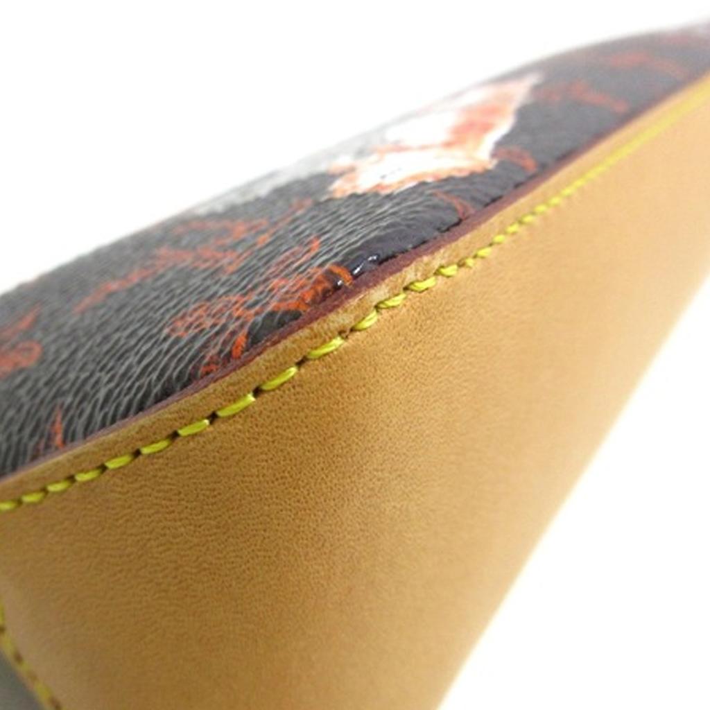 Louis Vuitton Elizabeth Pattern Printed Leather Wallet Unisex Wallet Brown Orange GI0357