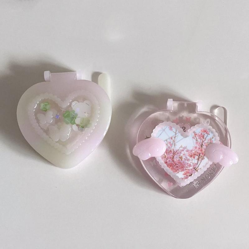 Foldable Phone Silicone Mold Epoxy Jewelry Mold for Resin Casting Keychain Photo Frame Home Decor Heart Pendant Mold