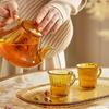 6-piece borosilicate glass flower teapot travel set