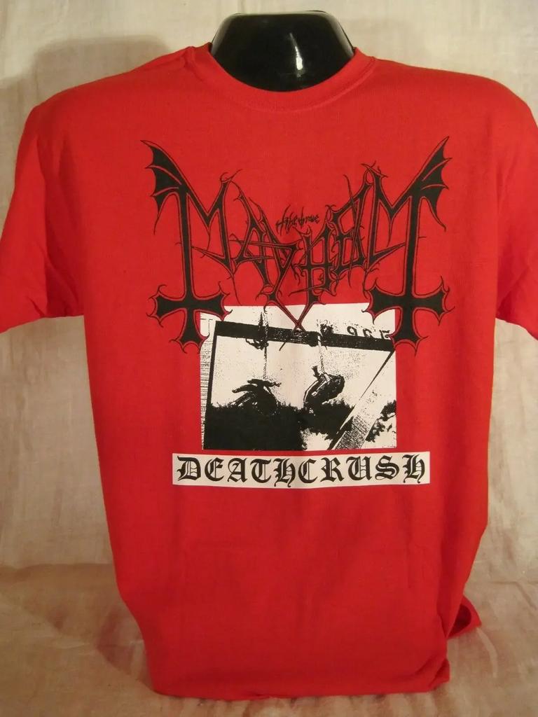 Mayhem T-Shirt Deathcrush Heavy Metal Band Music Norwegian Apparel 7130