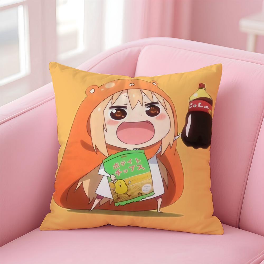 Funny Cute Anime Himouto UmaruchanH Cushion Cover Pillow Case Soft Skin Friendly Fabric  Concealed Zipper