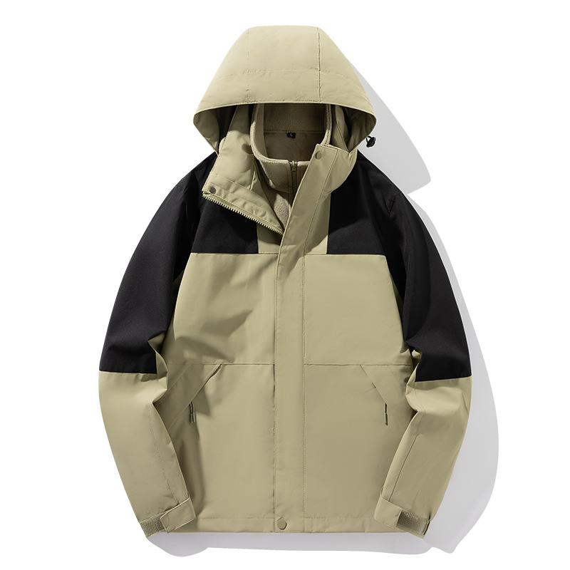 New Style Autumn and Winter Jacket for Women, Three-in-one Detachable Couple Hiking and Mountaineering Jacket for Men