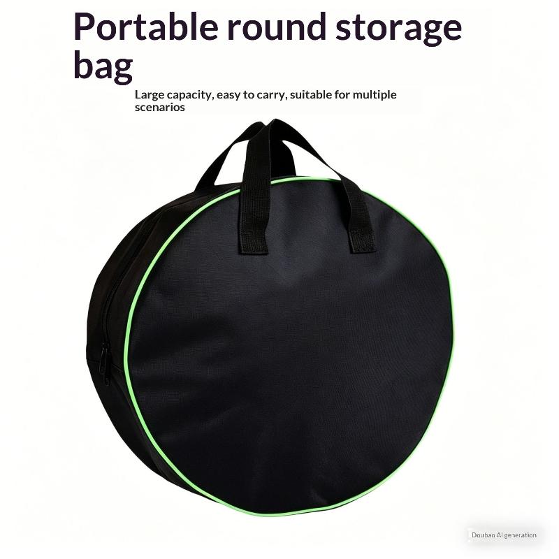 Car Charge Cable Bag Waterproof Oxford Cloth Storage Bags Round Car Tools Organizer Portable Hardware Charging Cable Storage Bag