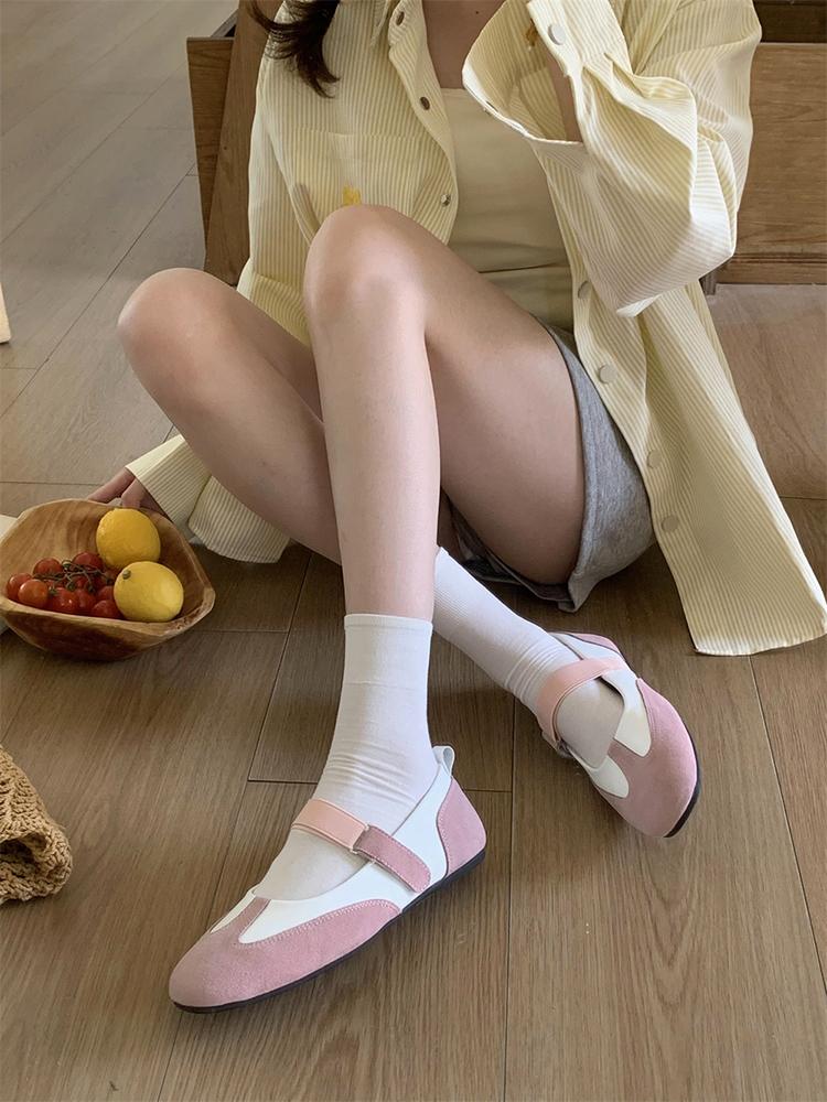 IPPEUM Red Mary Janes Shoes Women Daily Cute Ballet Flats For Girls Ballerina Sneakers Shoes