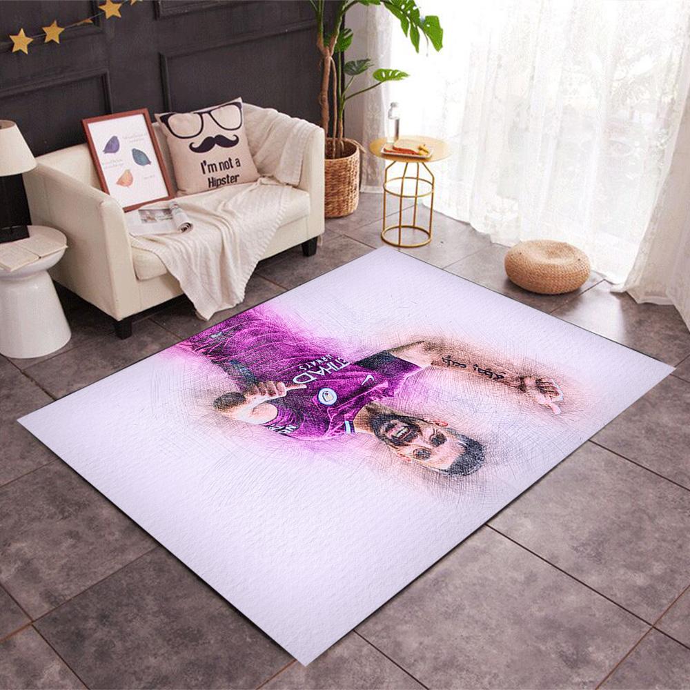 Dynamic Soccer Action Floor Mat Perfect for Bedrooms Kitchen Dining Room Dormitory Anti-slip Rug Office home decor Perfect Gift for Friends & Family