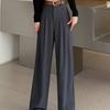 Black Suit Pants Women's Spring and Autumn High Waist Drape and Thin High-end Straight Informal Wide-leg Trousers