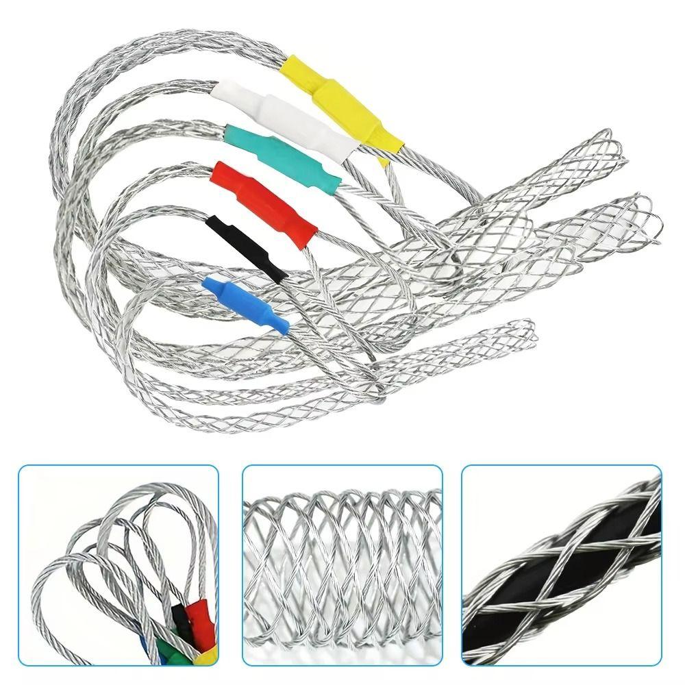 Anti-Slip Design Wire Grips Steel Mesh Pipe Conduit Puller Lassos Cable Puller Electrician Tools