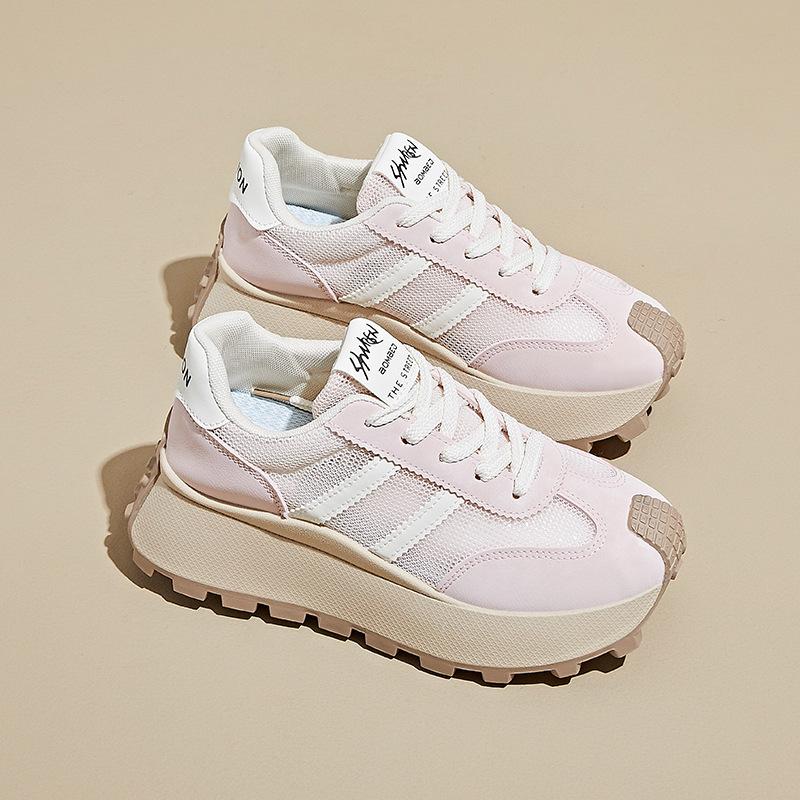 

Корейская новая обувь для папы для женщин, летняя студенческая спортивная и повседневная обувь, сетчатая дышащая и увеличивающая рост 35