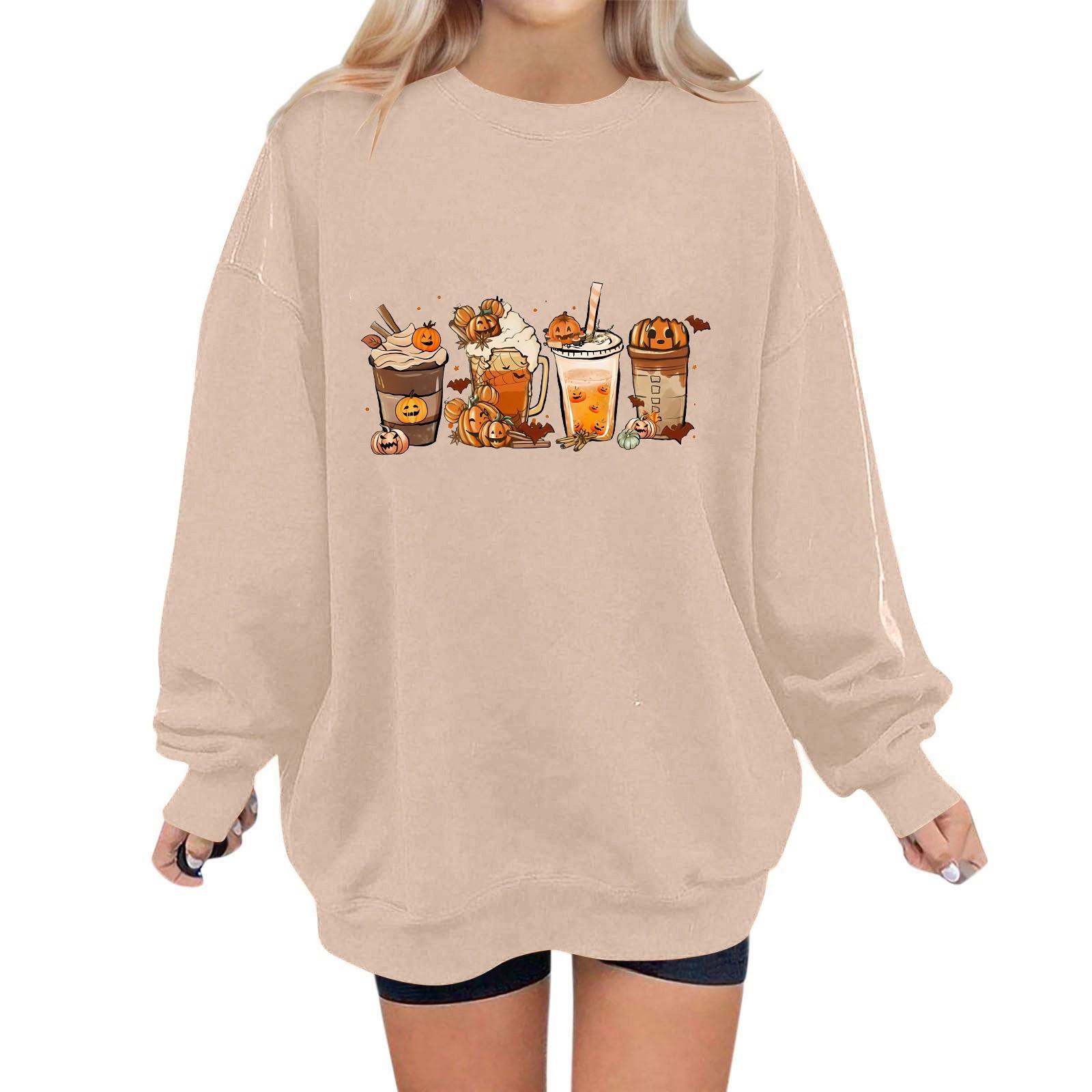 Женский пуловер с принтом Хэллоуина — фото 4