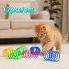 12pcs/set Scratch Resistant Kitten Spiral Springs Colorful Interactive Cat Toy  Kitten Play