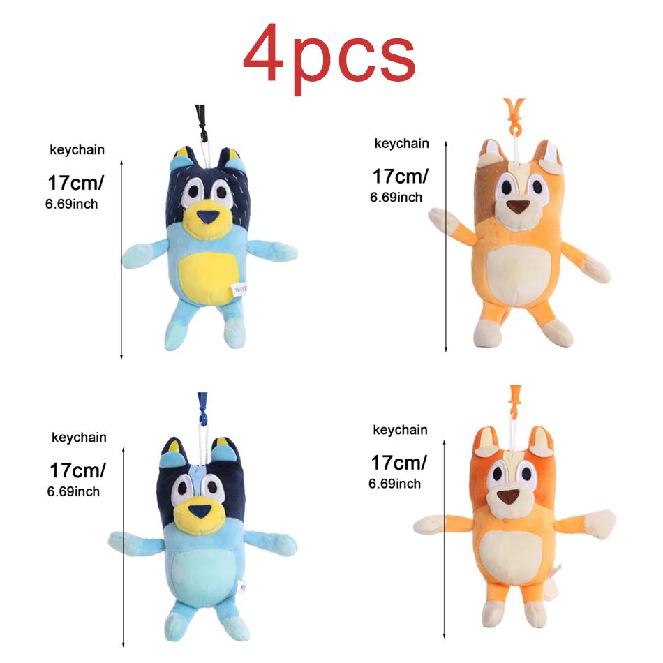 Cute Bluey Bingo Plush Toy Soft Cartoon Dog Doll Kids Festival Gifts Family Plush Toys