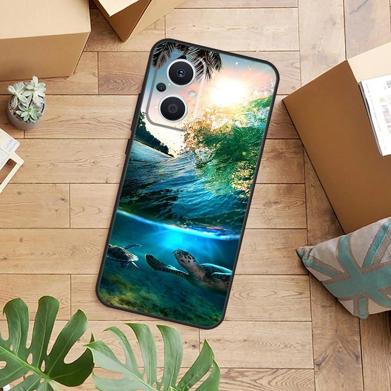 Cute Cartoon Turtles Case For OPPO Reno 13F 14F 12F 10 11 12 13 14 Pro 7 8 Lite OPPO Find X6 X5 X8 X9 Pro Cover
